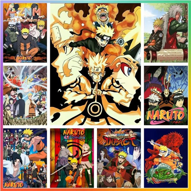 KAYOU Naruto Shippuden Japanische Cartoon Illustration Wandbild in Mehrfarbig - Bild 1