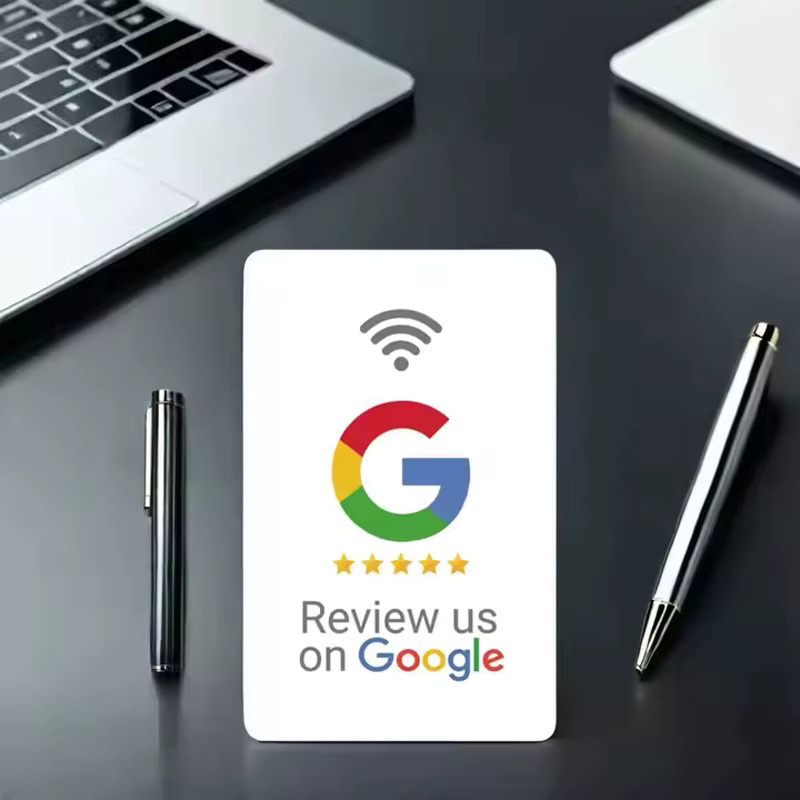 Wiederverwendbare NFC Smart Business Review Card für Google Kommentare, 13,56 MHz, kompatibel mit allen Smartphones, Schwarz und Weiß - Bild 4