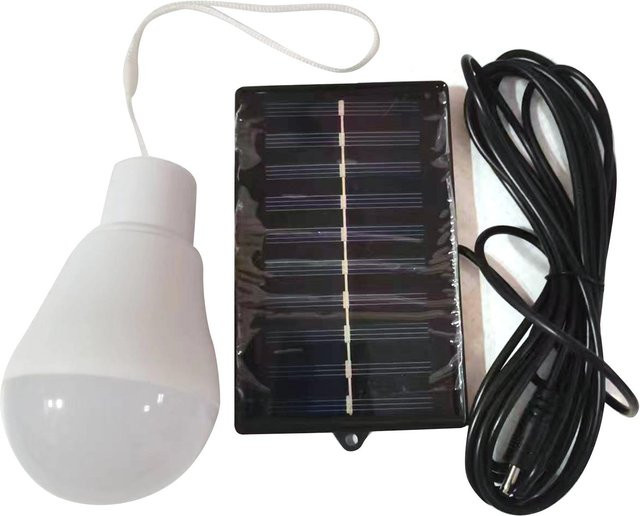 TOMTOP JMS Solar-LED-Notfall-Glühbirne mit Haken für Outdoor, Camping und Nachtmärkte, Weiß - Bild 1