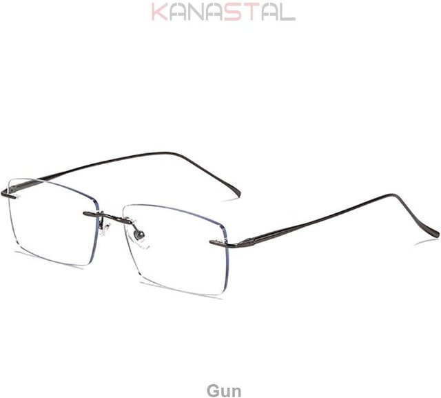 Bai Fen Bai Electronic 3C Korrektionsbrille, randlos, Titan, grau, Unisex - Bild 1