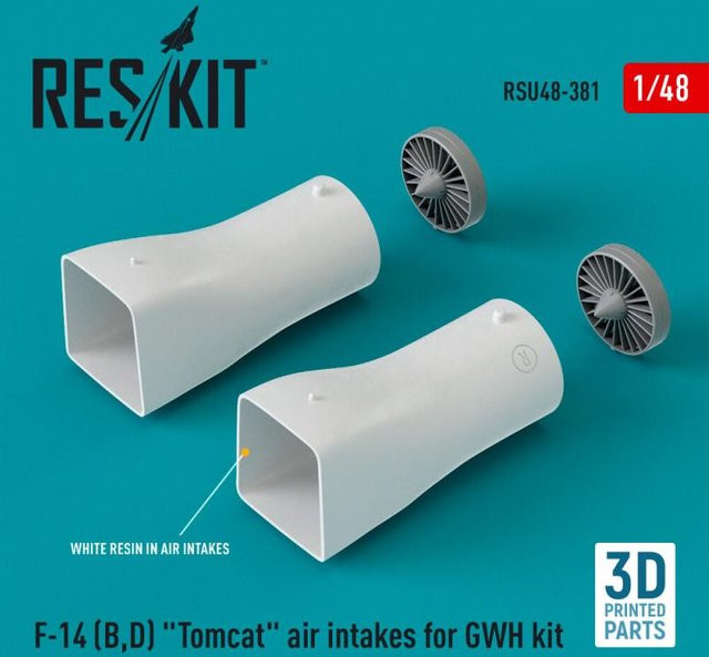 ResKit Models F-14 (B,D) Tomcat Air Intakes, 3D Printed - Bild 1