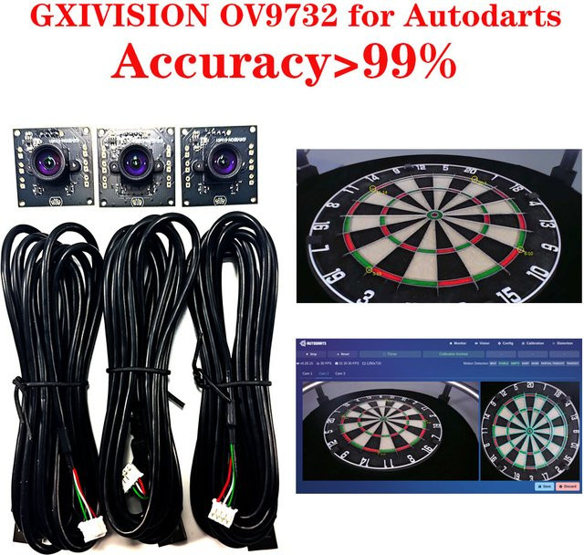 GXIVISION HD-Kameramodul Autodarts OV9732 in Schwarz mit 1280 x 720 Auflösung und 30 fps - Bild 1