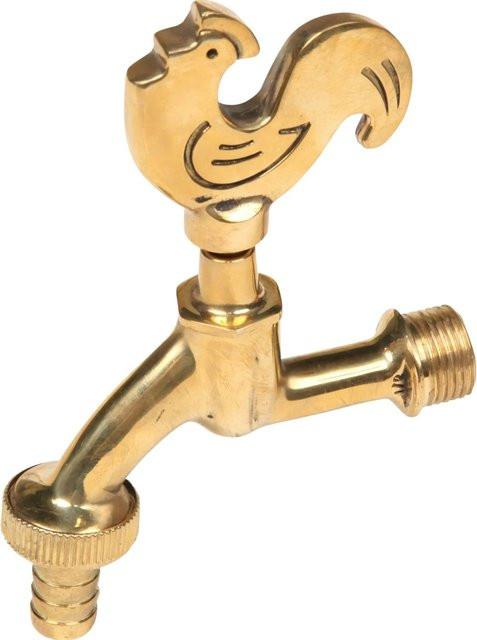 Floraworld Zier-Wasserhahn aus Messing in Gold mit 1/2 Zoll Anschluss - Bild 1