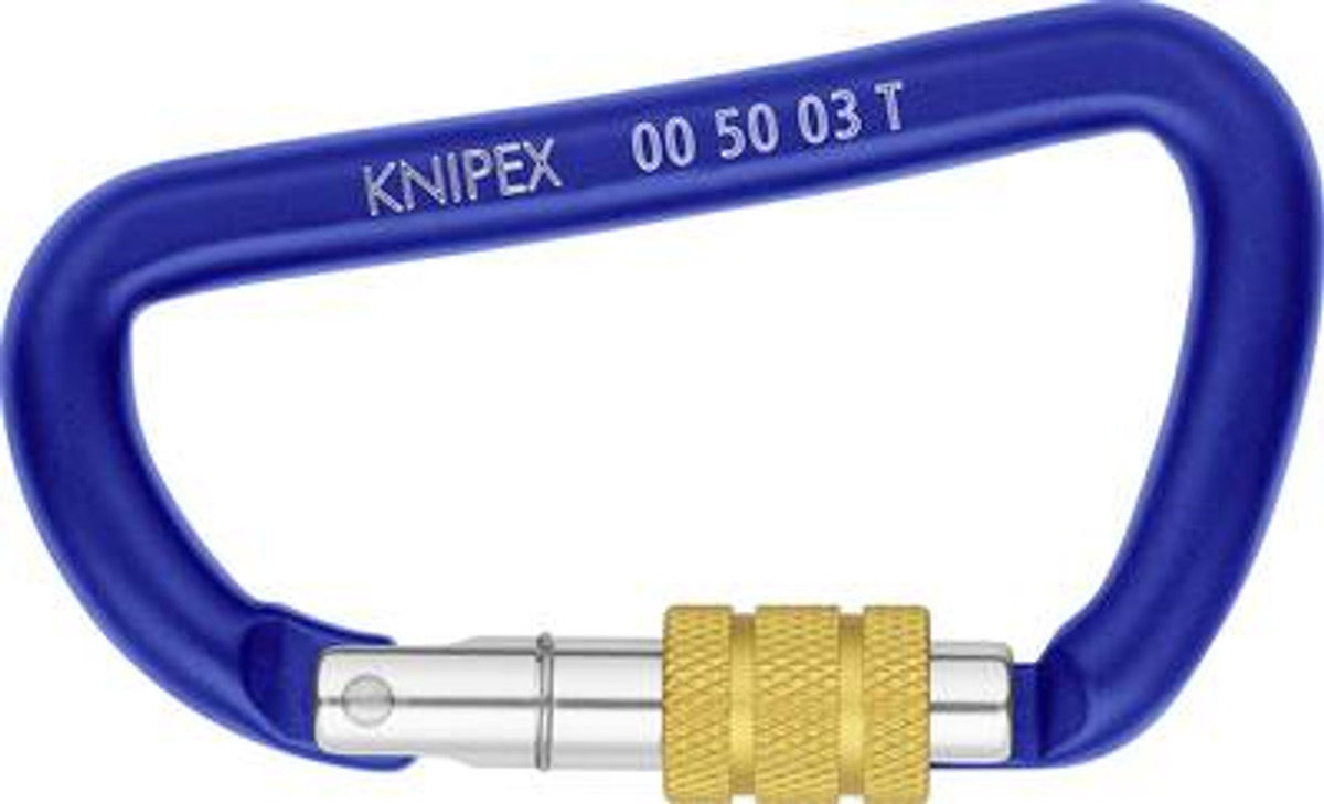 Knipex Materialkarabiner aus Aluminium in Blau, 2 Stück, B/H: 48 x 12 mm - Bild 2