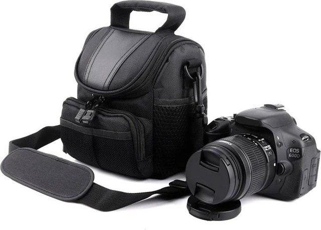 Kameratasche für Canon EOS R, R50, R8, R6, R7, R10, RP, M50, M200, 4000D, 2000D, 250D, 200D, SX70, SX60, SX50, SX540, SX530, SX520, SX510, SX420 in Schwarz - Bild 1