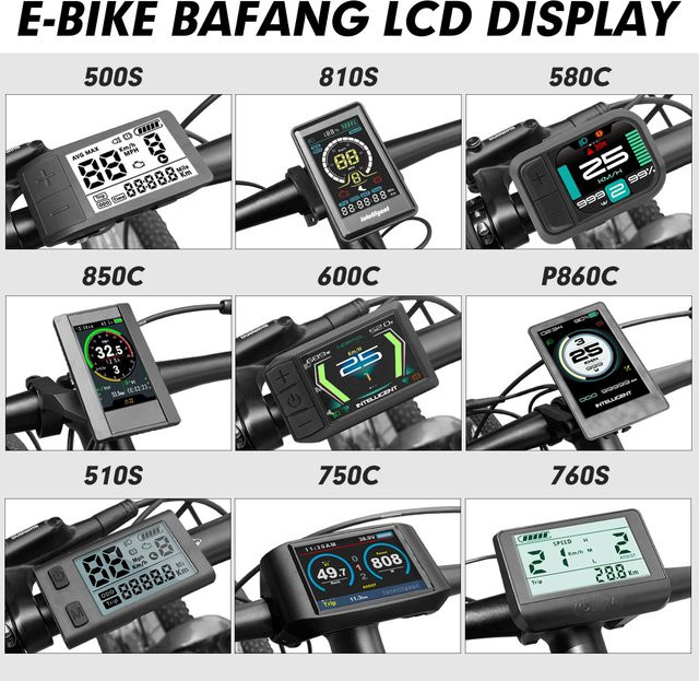 Bafang Farb-LCD-Display 850C 750C 580C 500S in Schwarz für Bafang Mittelmotoren BBS02B BBS01B BBSHD - Bild 1