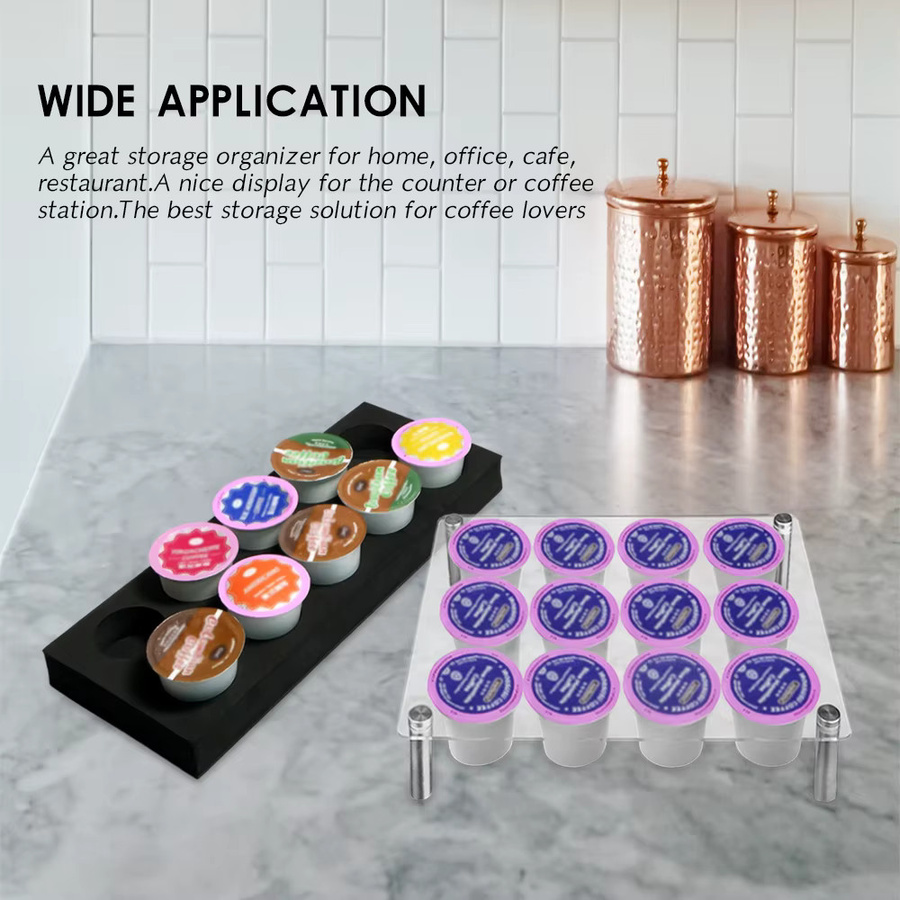 Dalinwell Kaffee Kapsel Halter Schubladen Organizer aus Acryl, transparent, kompatibel mit K-Cups und Kaffeepads - Bild 4