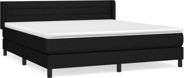 vidaXL Boxspringbett Hybrid mit Matratze Schwarz B/T/H: 160 x 200 x 163 cm - Bild 1