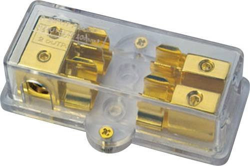 Sinuslive SB2-2 Car-HiFi Glas-Sicherungshalter in Gold und Transparent mit 80A - Bild 1