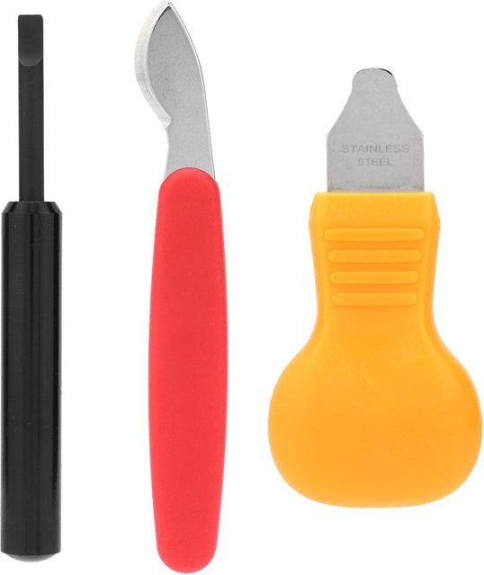 TOMTOP JMS Uhrengehäuse-Öffner-Klinge, 3-teiliges Set, Edelstahl, gray - Bild 1