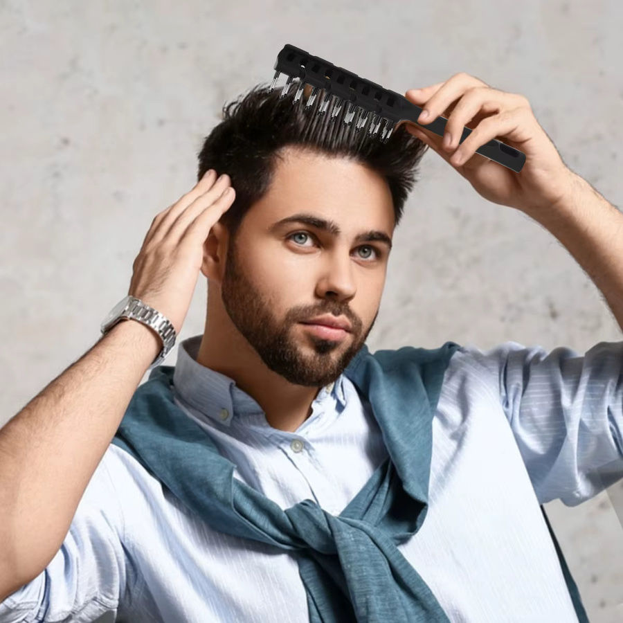 BARBERTOP Haarfärbepinsel mit Fischgrätenform-Kamm, Unisex - Bild 4