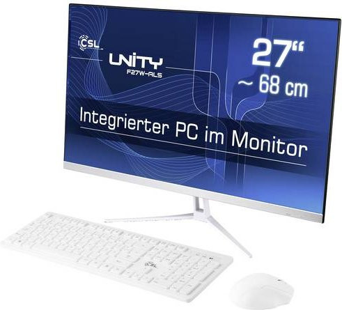 CSL Computer All-in-One PC Unity F27W-ALS in Weiß mit 27 Zoll Full HD Display, Intel N200 Prozessor, 8GB RAM und 256GB SSD - Bild 1