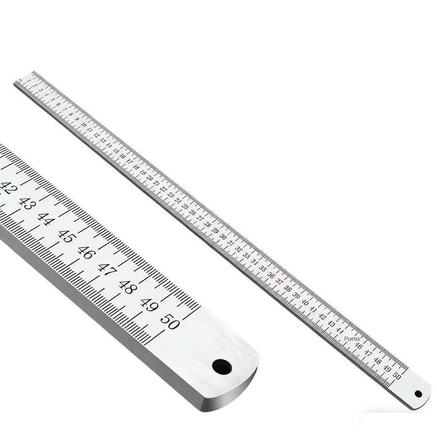 Longquan Geschmiedetes Stahllineal in Silber als Industrielles Kfz-Messwerkzeug und Mehrzweck-Schneidemesser mit 5mm Dicke - Bild 6
