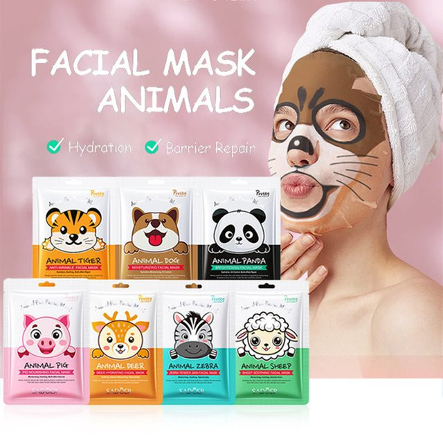 SADOER Tier Muster Gesichtsmaske, 5 Stück, Unisex - Bild 1