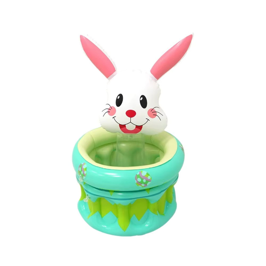 Wonflex Aufblasbarer Osterhase Eiskübel Getränkekühler aus PVC in Grün und Multicolour - Bild 3