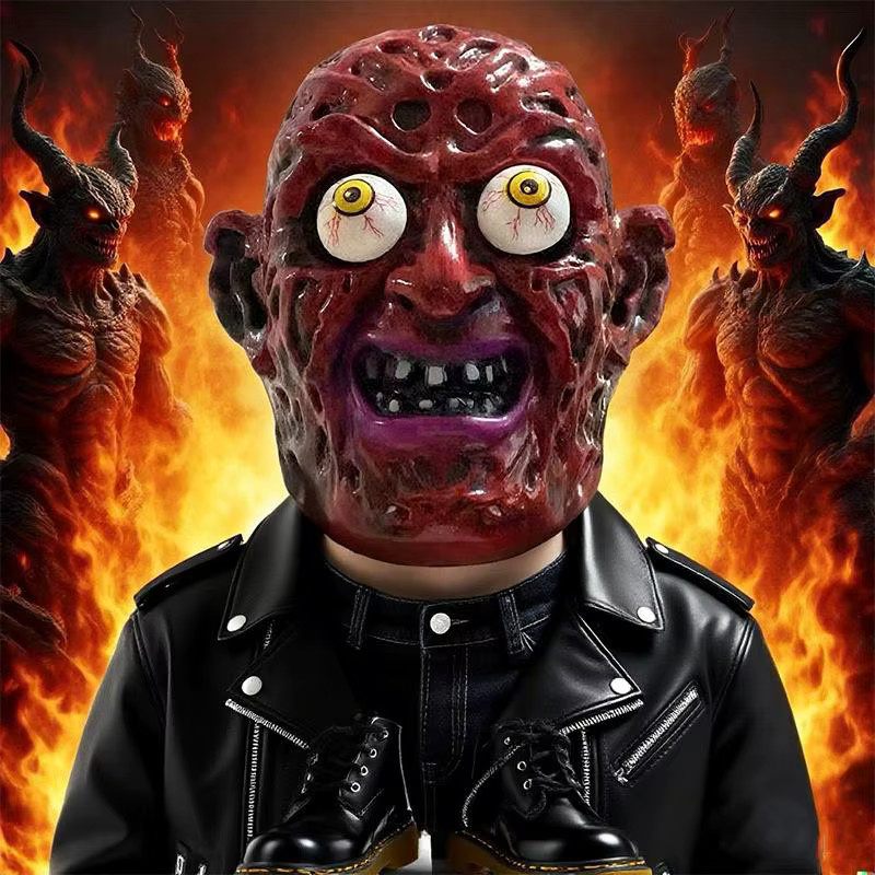 Halloween Horror Teufel Kürbis Maske, Cosplay Roleplay Kostüm Requisiten - Bild 3
