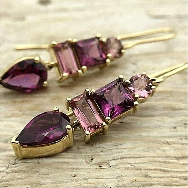 YoYo Anhänger Ohrringe, Amethyst, Kristall, Damen - Bild 1