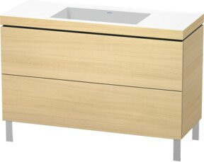 Duravit Waschtischunterschrank L-Cube c-bonded mit 2 Auszügen und medizinischer Elipsenform, B/T: 120 x 48 cm - Bild 1