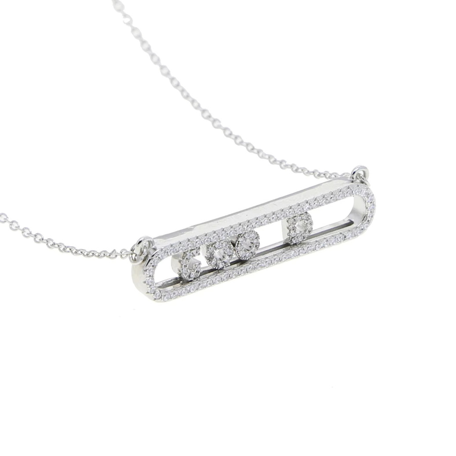 TASTEWAITTING Halskette, Buchstaben Namen Anhänger, Silber, Zirkonia, Unisex - Bild 4