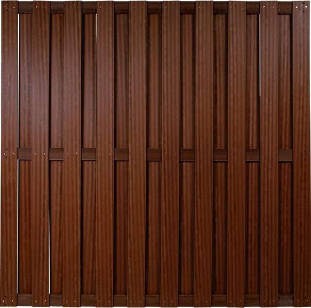 T & J WPC-Sichtschutzzaun Shanghai Braun B/H: 180 x 180 cm - Bild 1