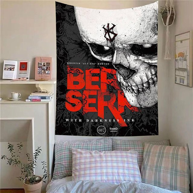 Berserk Retro Anime Wandteppich in Multicolour von JMG Household Supplies, B: 120 cm, H: 180 cm - Bild 1