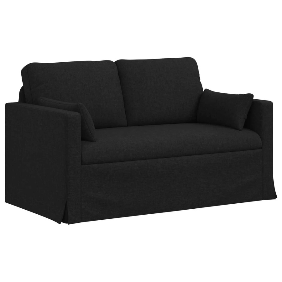 vidaXL Sofa Schwarz mit Stoffbezug und Metallrahmen B/T/H: 139 x 78 x 80 cm - Bild 2