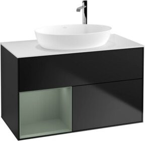 V&B Waschtischunterschrank Finion 100 Wandbeleuchtung in Weiß lackiert B/T/H: 100 x 50,1 x 50,1 cm - Bild 1