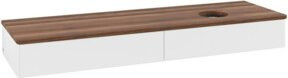 V&B Waschtischunterschrank Antao mit Beleuchtung ohne Frontstruktur, Farbe: Weiß lackiert, B/T: 160 x 50 cm - Bild 1