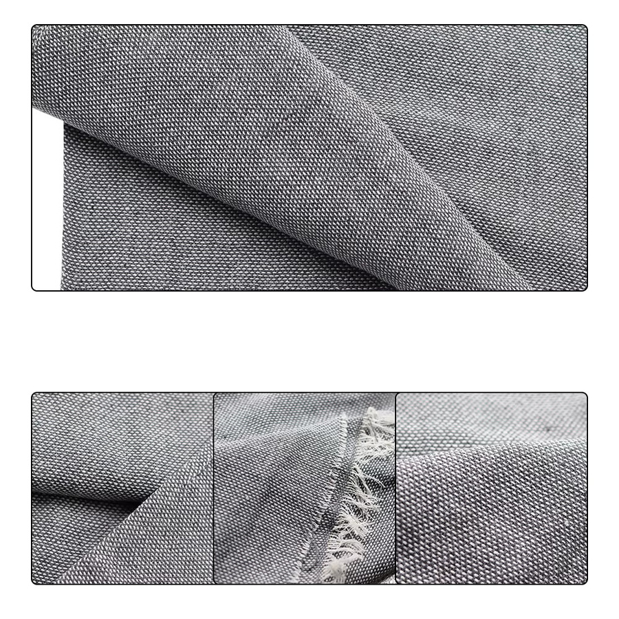 XMSJ Tufting-Stoff für DIY-Teppiche, graues Kunstleinen-Gewebe für Tufting-Pistolen, B: 150 cm, L: 400 cm - Bild 3
