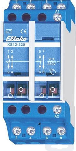 Eltako Stromstoßschalter XS12-220-230V für Hutschiene, 2 Schließer und 2 Öffner, Blau - Bild 1