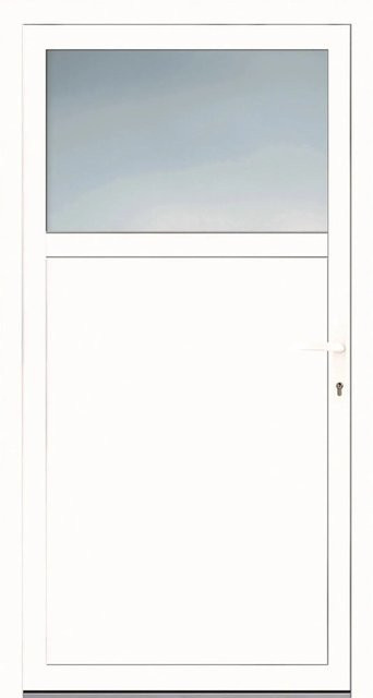Premium Kunststoff-Nebeneingangstür PANTO SMK 510 Weiß mit Glaseinsatz, DIN Rechts, Breite: 98 cm, Höhe: 198 cm - Bild 1