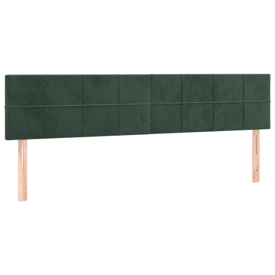 vidaXL LED Kopfteil aus Samt in Dunkelgrün mit USB-Ladeport und integrierter Beleuchtung, B/H: 180 x 88 cm - Bild 2