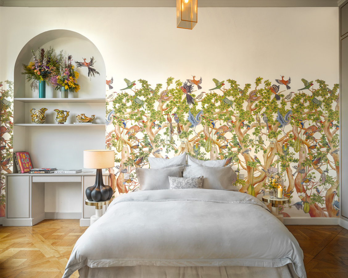 Cole & Son Tapetenmural Tree of Life in Beige, Grün und Multicolour, Non-Woven, Breite: 350 cm, Höhe: 245 cm - Bild 1