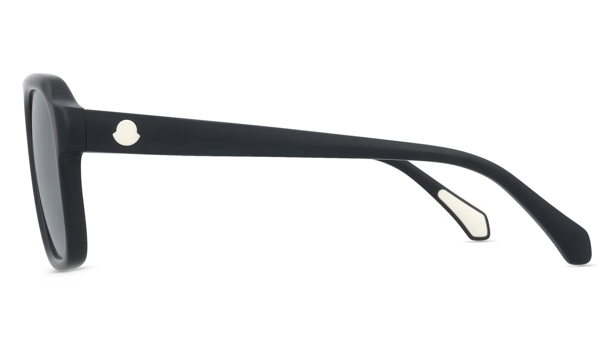 Moncler ME6024 Sonnenbrille Vollrand, Quadratisch, Acetat, Unisex, Schwarz, Grau - Bild 2