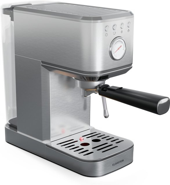 Klarstein SteelPresso Slim Espressomaschine mit Siebträger und Zubehör in Edelstahl Silber - Bild 1