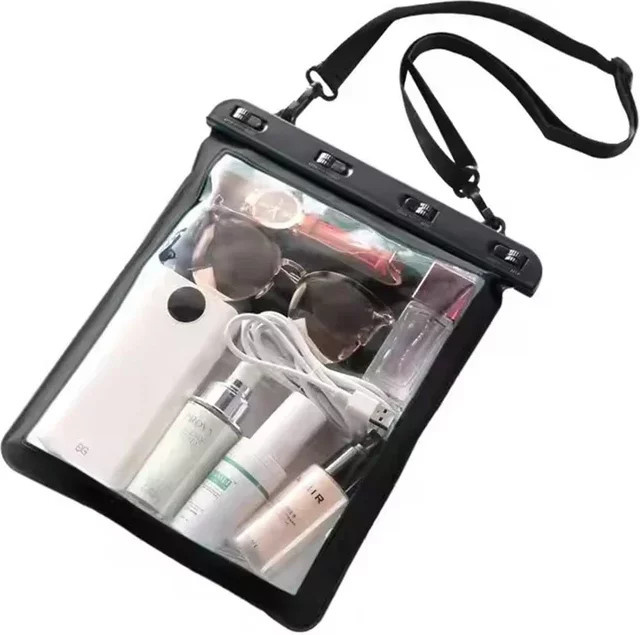 Wasserdichte Unterwasser Tasche von newteneight in Schwarz für iPad Air und iPhone zum Schwimmen und Reisen - Bild 1