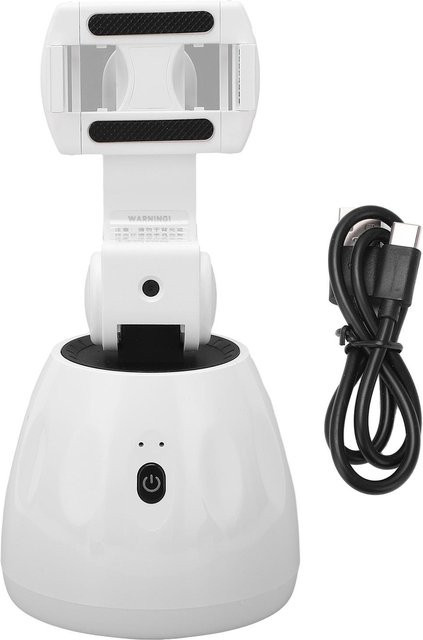 Koogeelife Automatische Handyhalterung mit 360 Grad Drehung und Smart Gesichts-Objektverfolgung für Vlog-Aufnahmen, Weiß - Bild 1