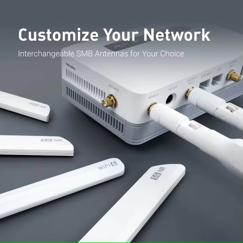 GL.iNet Puli AX GL-XE3000 Wi-Fi 6 5G Mobilfunk-Router mit Dual-Band, Dual-SIM-Steckplatz und 6400 mAh Akku in Weiß - Bild 4