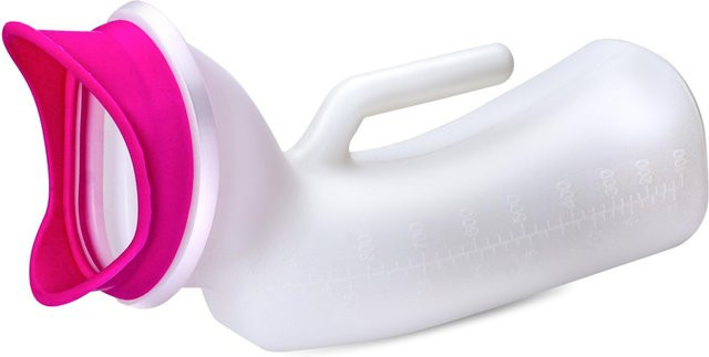 Tragbares Urinal für Frauen von Nijuyon in Pink, 1000 ml, auslaufsicher mit weicher Silikonlippe für Ältere und Kinder - Bild 1
