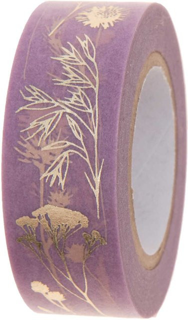 Rico Design Paper Poetry Washi Tape Gräser in Rosa mit 10 m Länge und 1,5 cm Breite - Bild 1