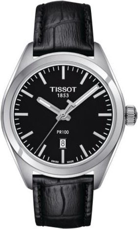 Tissot Armbanduhr, Quarz, Edelstahl, Leder, Schwarz, Damen - Bild 1