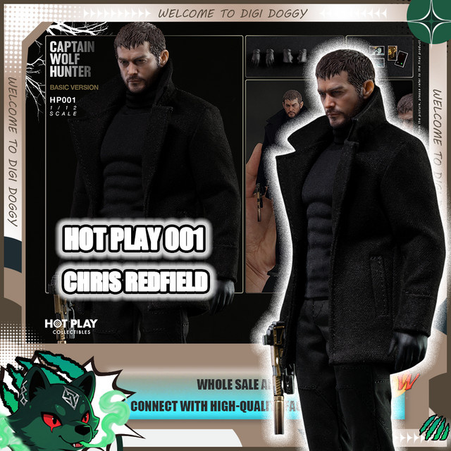 HOT PLAY Resident Evil Actionfigur, Captain Wolf Hunter Chris Redfield, 1/12 Modell - Bild 1