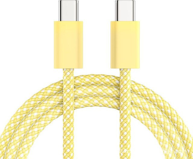 TopSky 60W Typ-C auf Typ-C Datenkabel für Schnellladung, Gelb, 3m - Bild 1