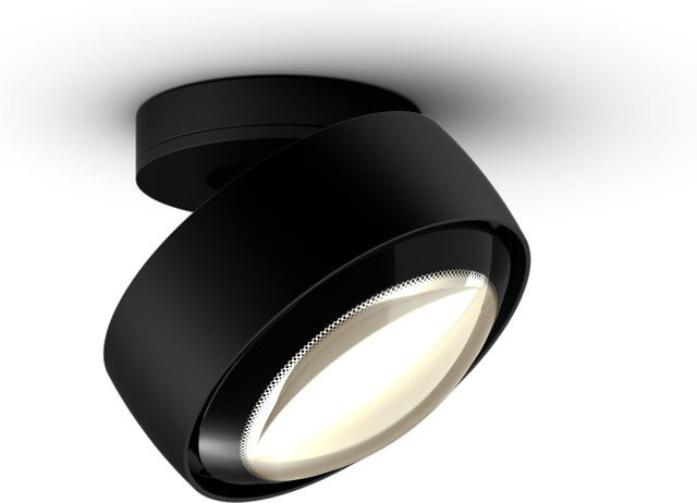 Occhio Più alto up VOLT LED-Deckenstrahler in Schwarz matt mit warmweißem Licht (2700K) und glänzender Linse, dimmbar und verstellbar - Bild 1