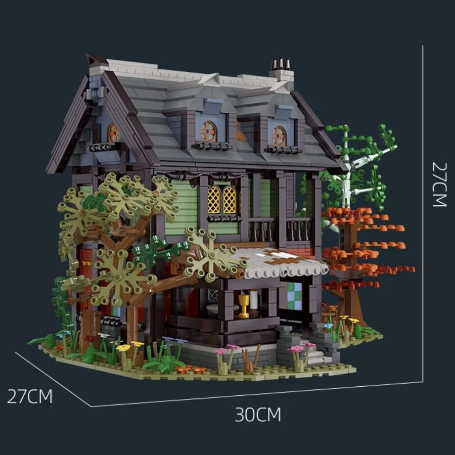 SixBricks MOC Mittelalterliches Schmiedehäuse Baustein-Set, Fantasy - Bild 3