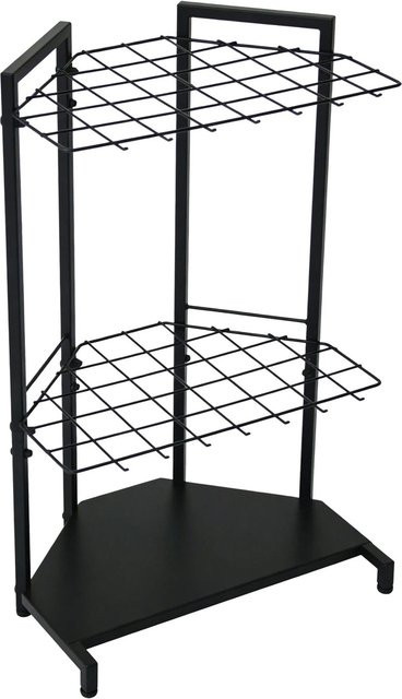 Relaxdays Gartengeräteständer aus Stahl in Schwarz, höhenverstellbar für bis zu 34 Werkzeuge, B/T/H: 66 x 43 x 32 cm - Bild 1