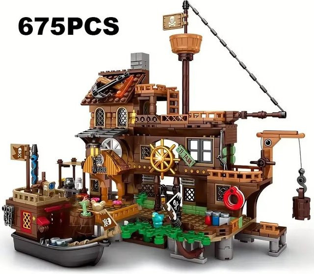 Yiran toy Mittelalterliche Pirateninsel Schloss Konstruktionsbausteine ab 6 Jahren - Bild 1