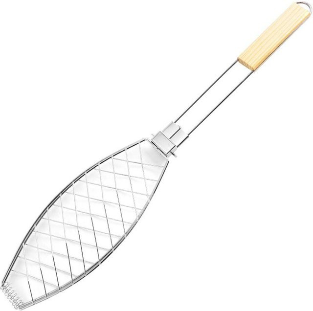 Topfactory Fisch-Grillkorb aus Stahl in Silber für Holzkohle- und Gasgrills - Bild 1