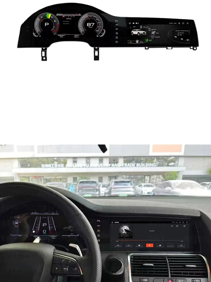 YANFU Digitales Kombiinstrument für Audi Q7 4L (2005-2015) mit Android Auto, kabellosem CarPlay und GPS-Navigation in Schwarz - Bild 6