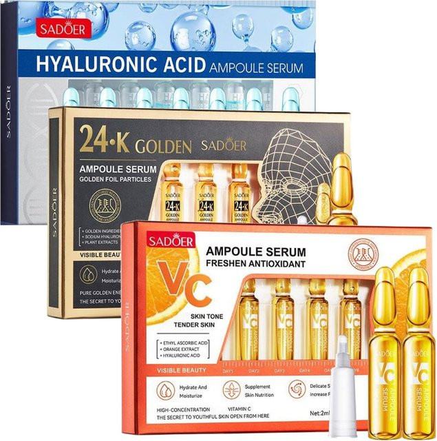 SADOER Vitamin C Serum mit Hyaluronsäure, 7-teiliges Set - Bild 1